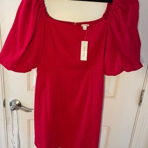 Red, on or off-the-shoulder, mini dress, by Francesca's, size L, NWT